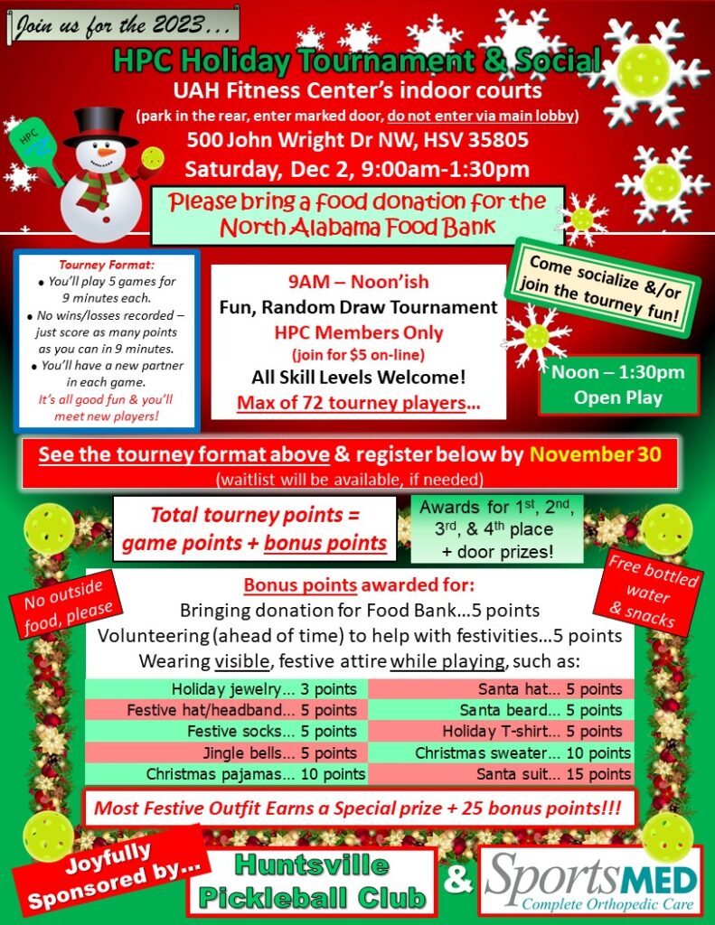 Huntsville Pickleball Home